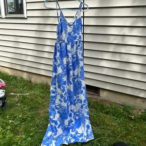 Blue Floral Jumpsuit